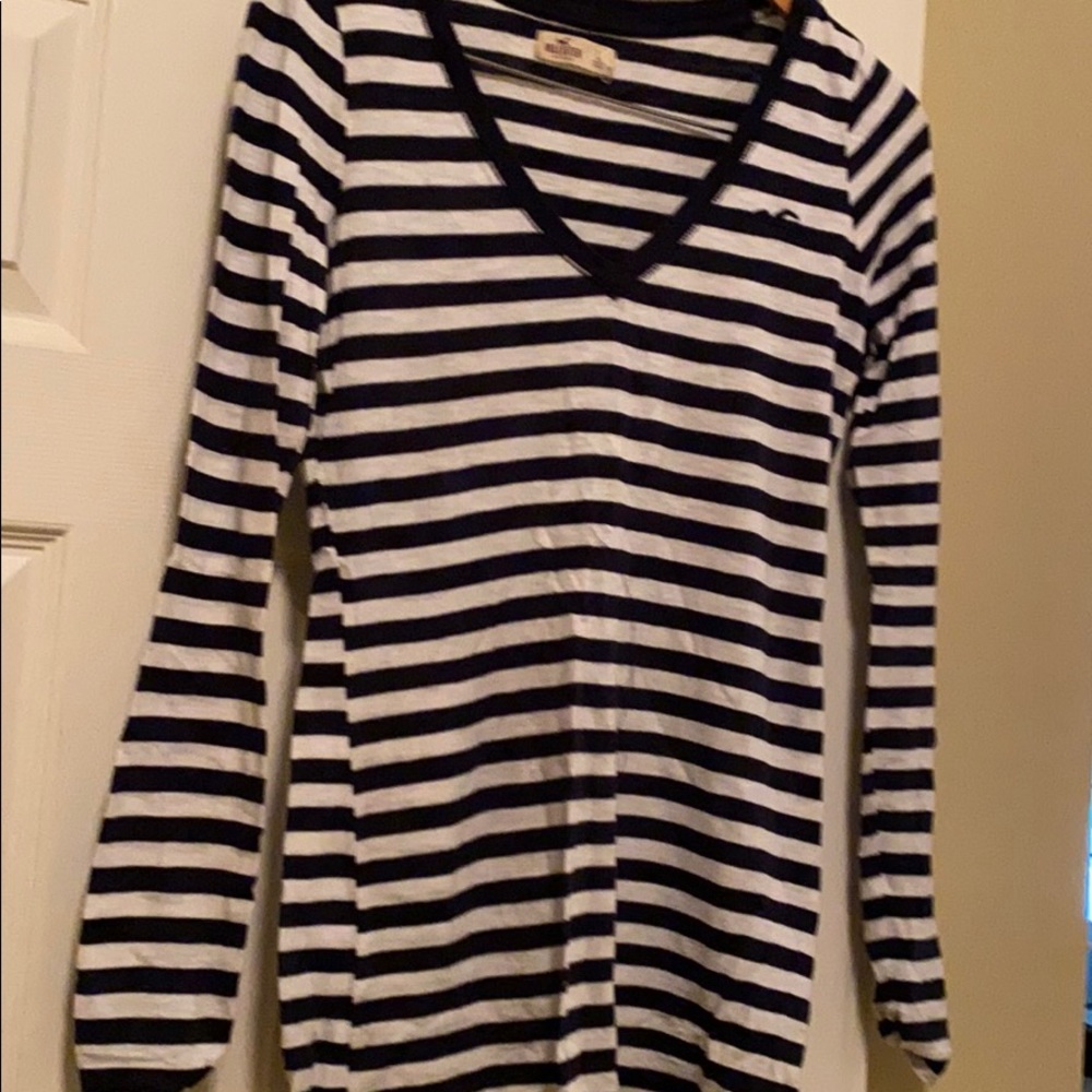 Striped Long Sleeve Hollister tee.